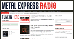 Desktop Screenshot of metalexpressradio.com