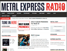 Tablet Screenshot of metalexpressradio.com